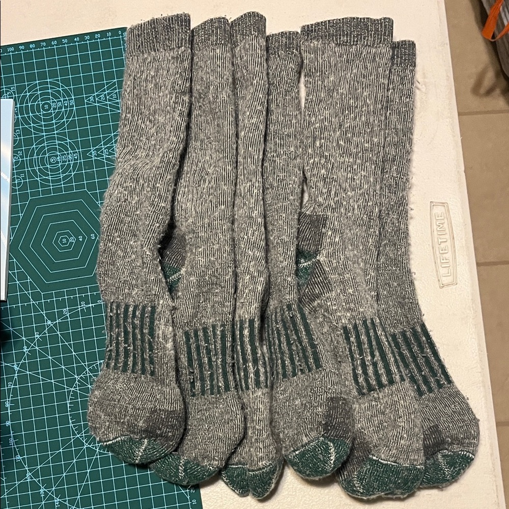 3 Large Mens Merino wool Thick Socks